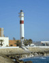 lighthouse on cadiz bay, atlantic coast of spain